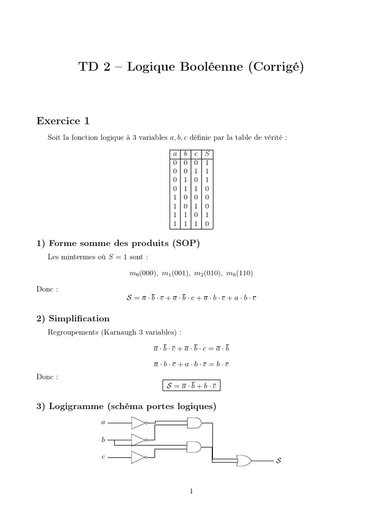 TD Auto | PDF | Algèbre | Logique