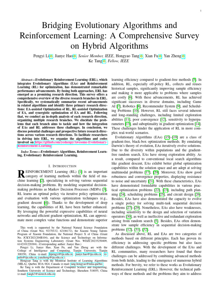 Bridging Evolutionary Algorithms and Reinforcement Learning - A ...