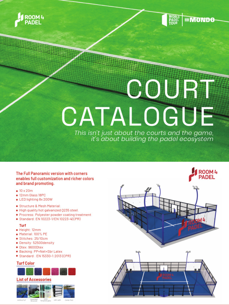 Room 4 Padel Court Brochure & Portfolio | PDF | Yarn | Materials
