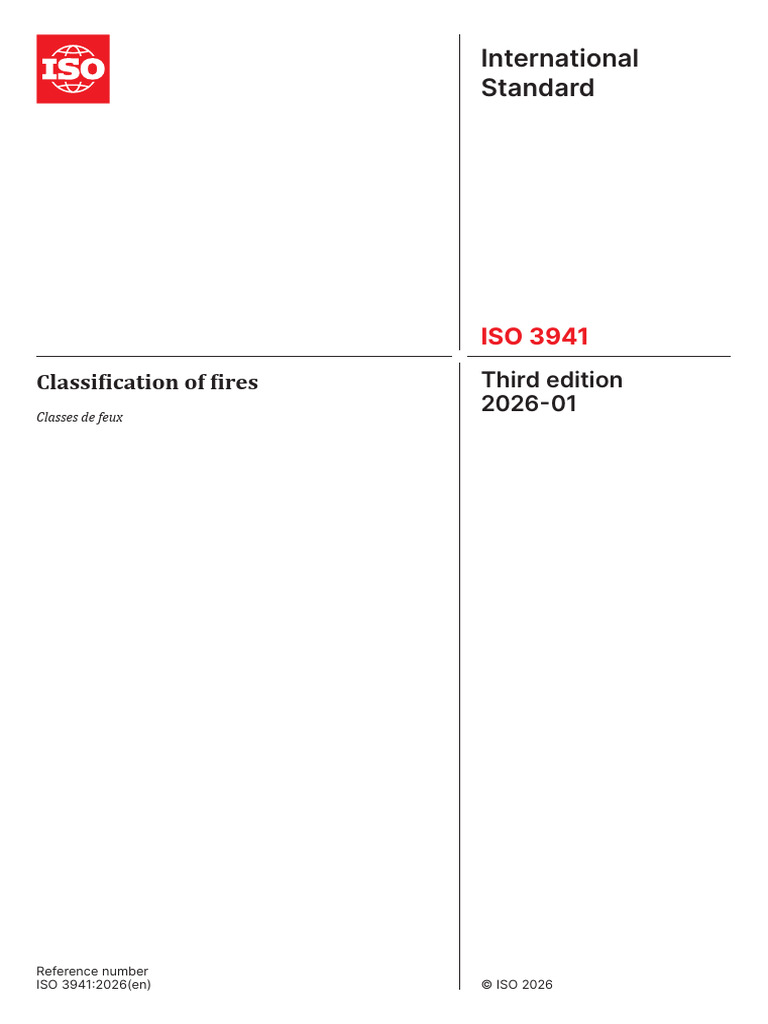 ISO 3941 2026 Classification of Fires | PDF | International ...
