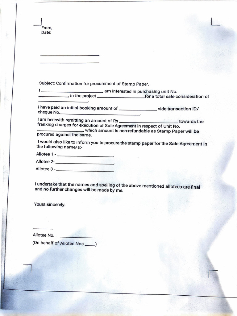 Franking Charges Declaration | PDF
