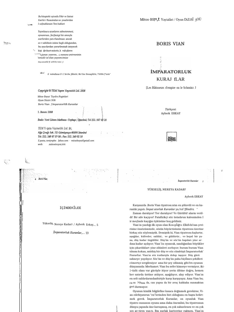 Boris Vian - İmparatorluk Kuranlar - Google | PDF
