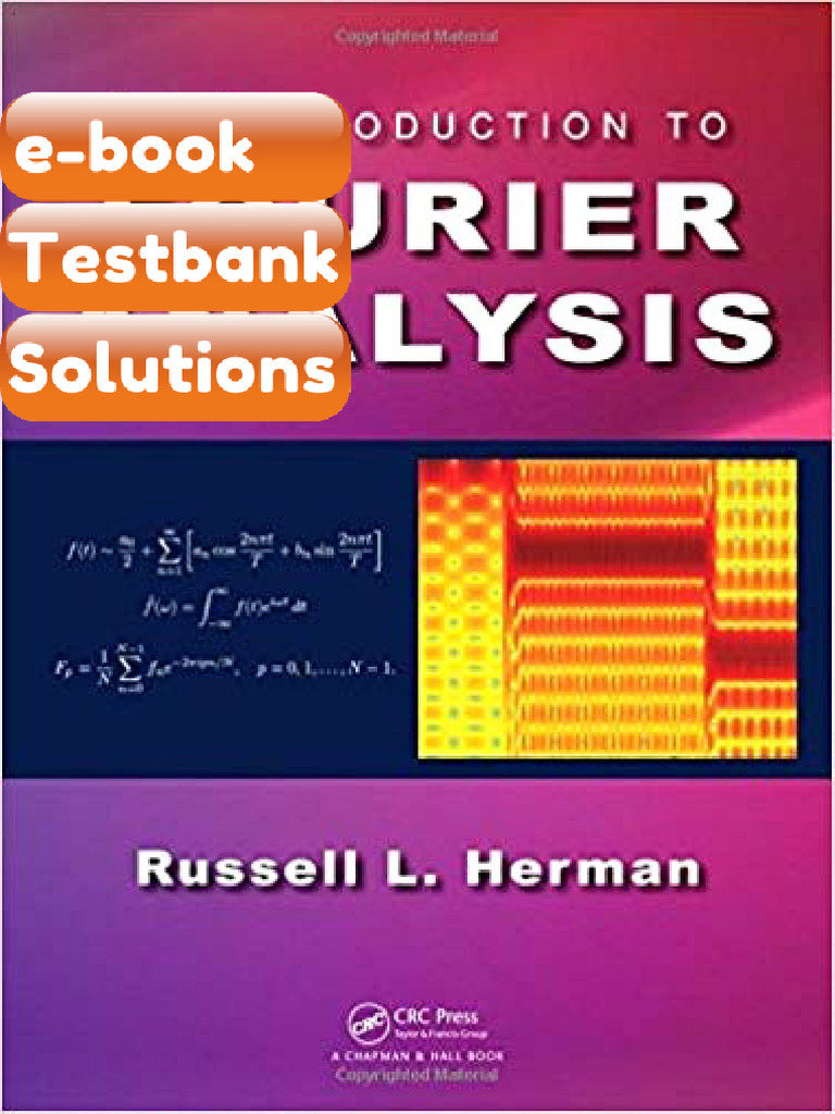 Testbank an Introduction to Fourier Analysis by Russell L Herman Fast ...