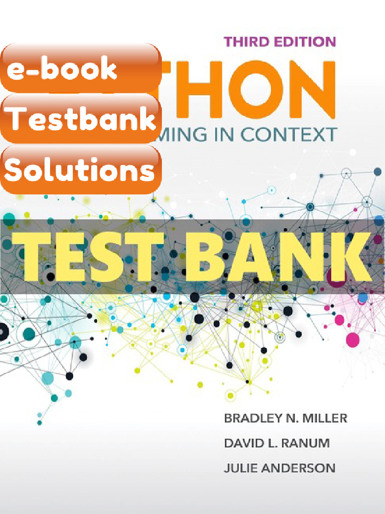 Testbank Python Programming in Context 3 Ed Miller Download | PDF ...