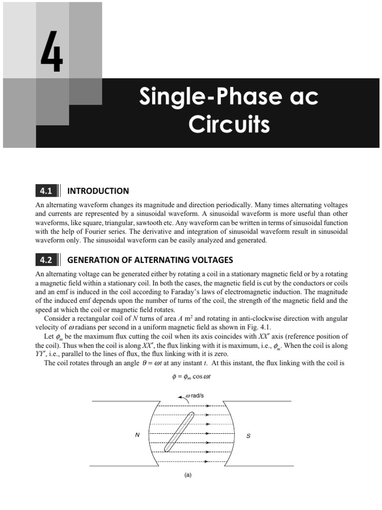 Single-Phase Ac Circuits | PDF | Inductor | Root Mean Square