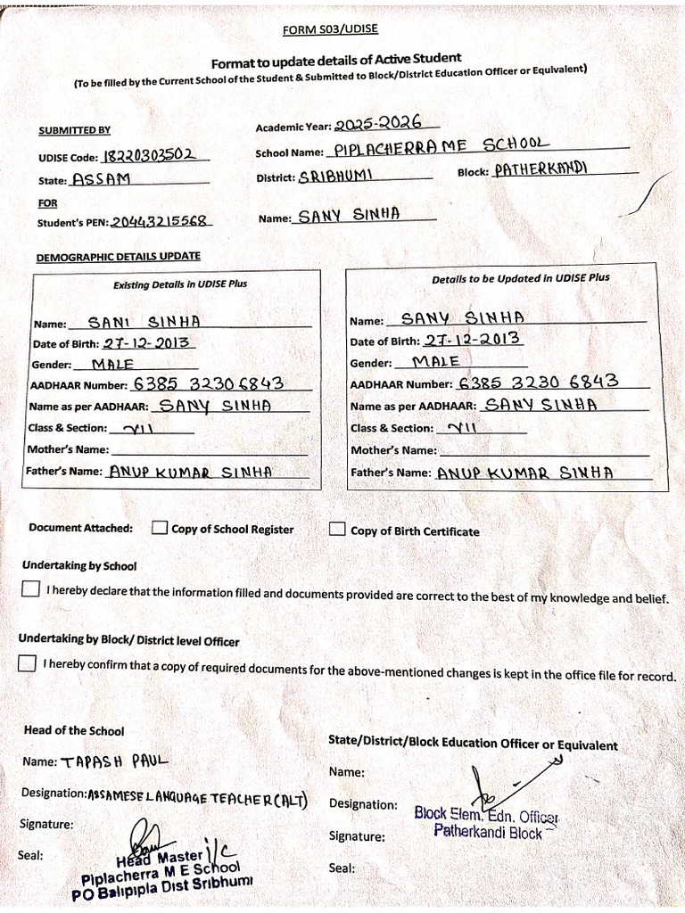 Name Correction | PDF