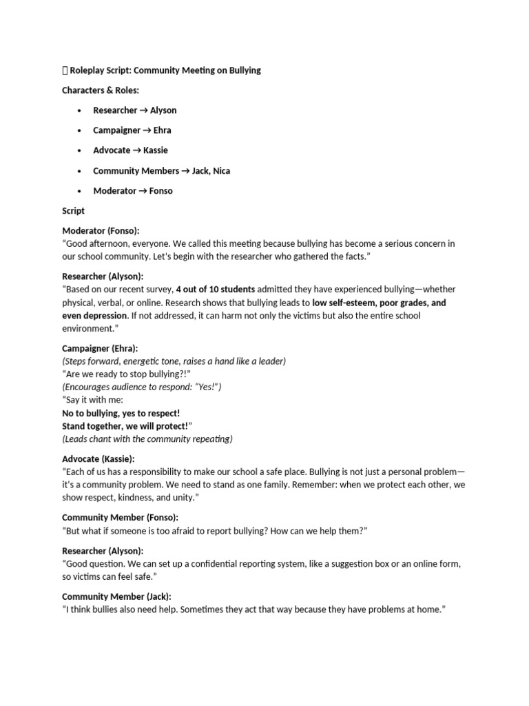 Roleplay Script English | PDF