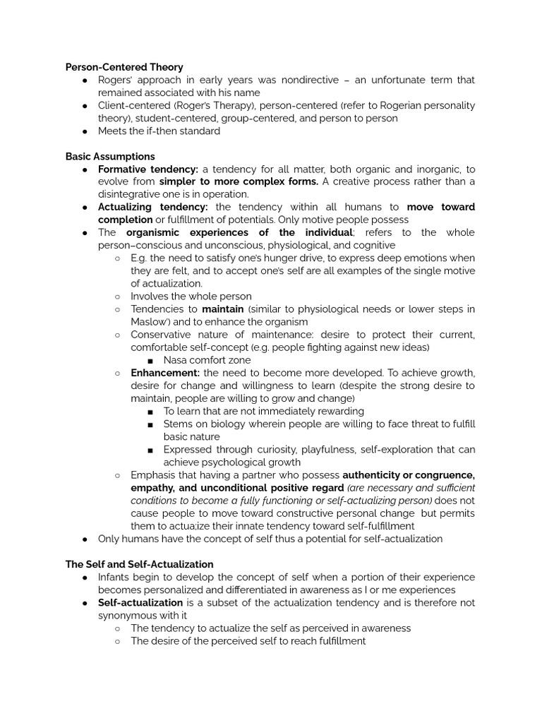 TOP Reviewer - Carl Rogers | PDF | Self Concept | Self Actualization