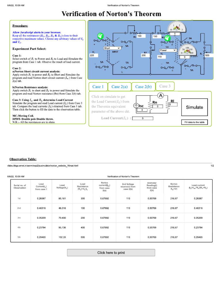 Nortons Theorem Readings | PDF