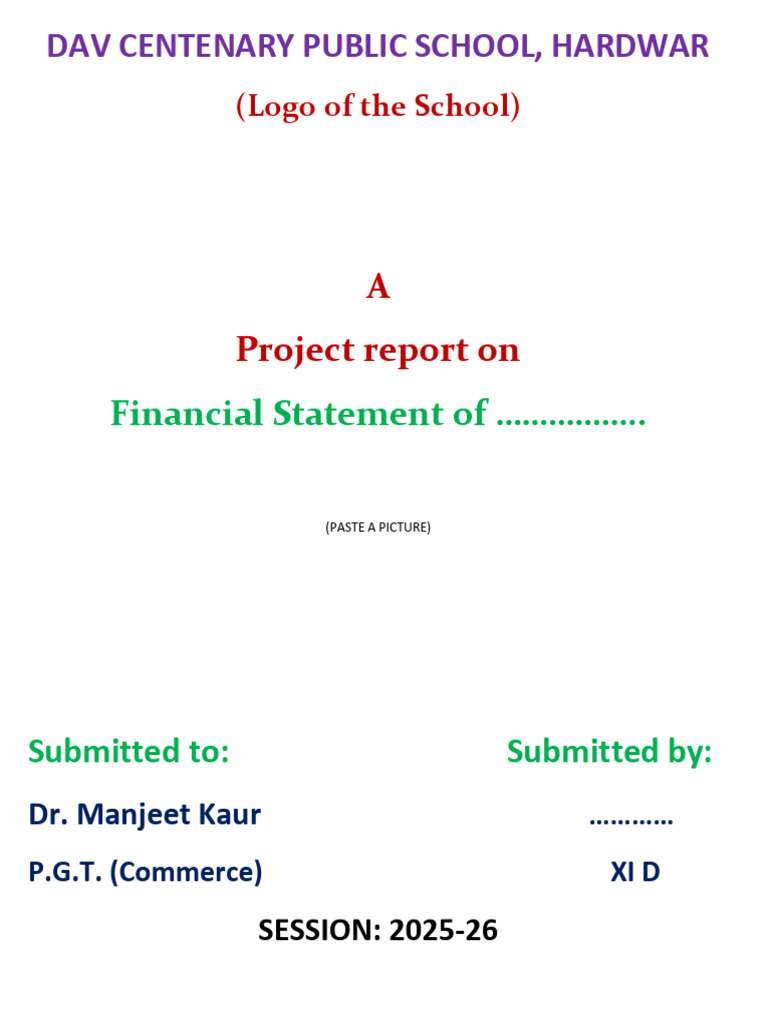 XI Accountancy. - Project Basic GuidelinesClass | PDF