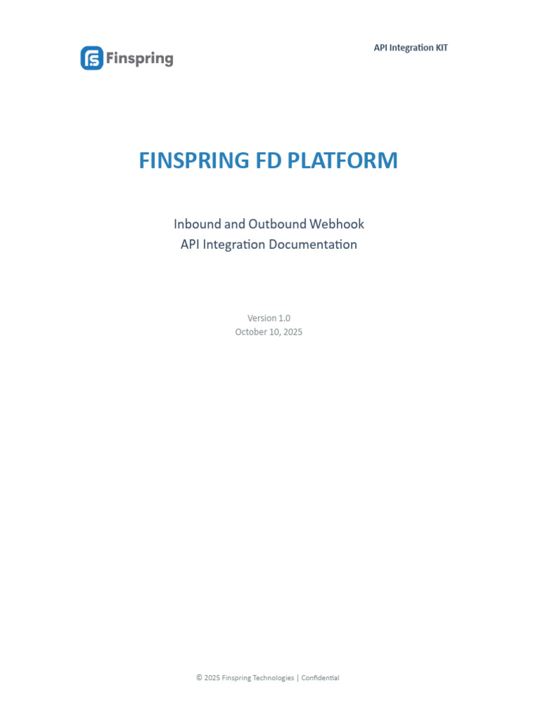 Finspring FD Webhook Doc v1 | PDF | Computing