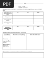 Screen Time Questionnaire for Students | PDF | Workweek And Weekend ...
