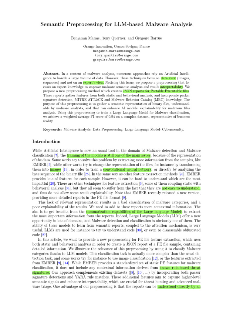 LLM-based Malware Analysis | PDF | Malware | Computing