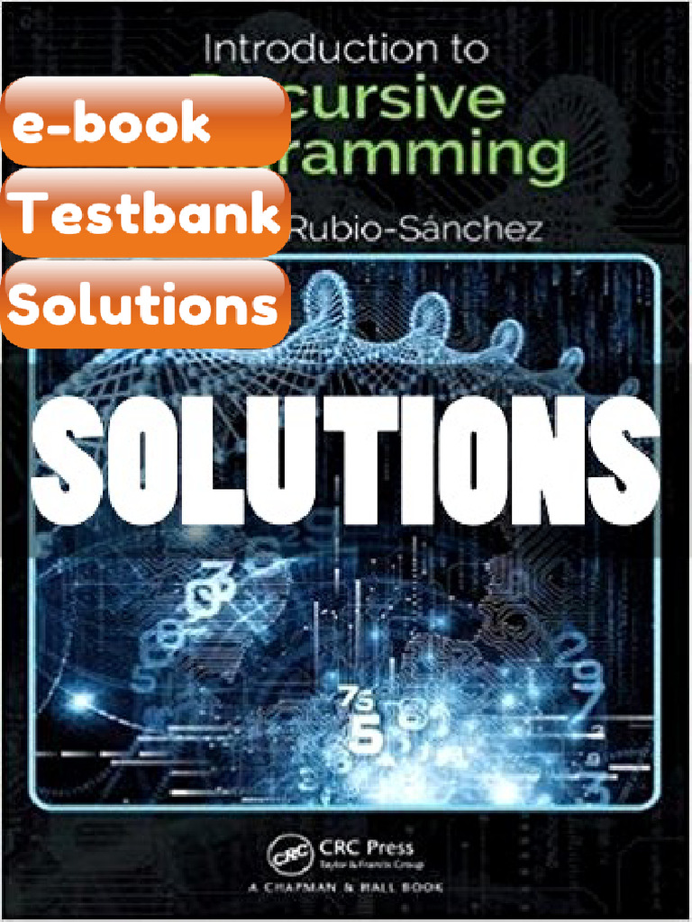 Testbank Introduction To Recursive Programming 1st Edition Rubio ...