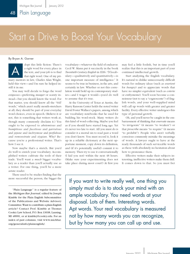 Boost Your Vocabulary for Writing Success | PDF