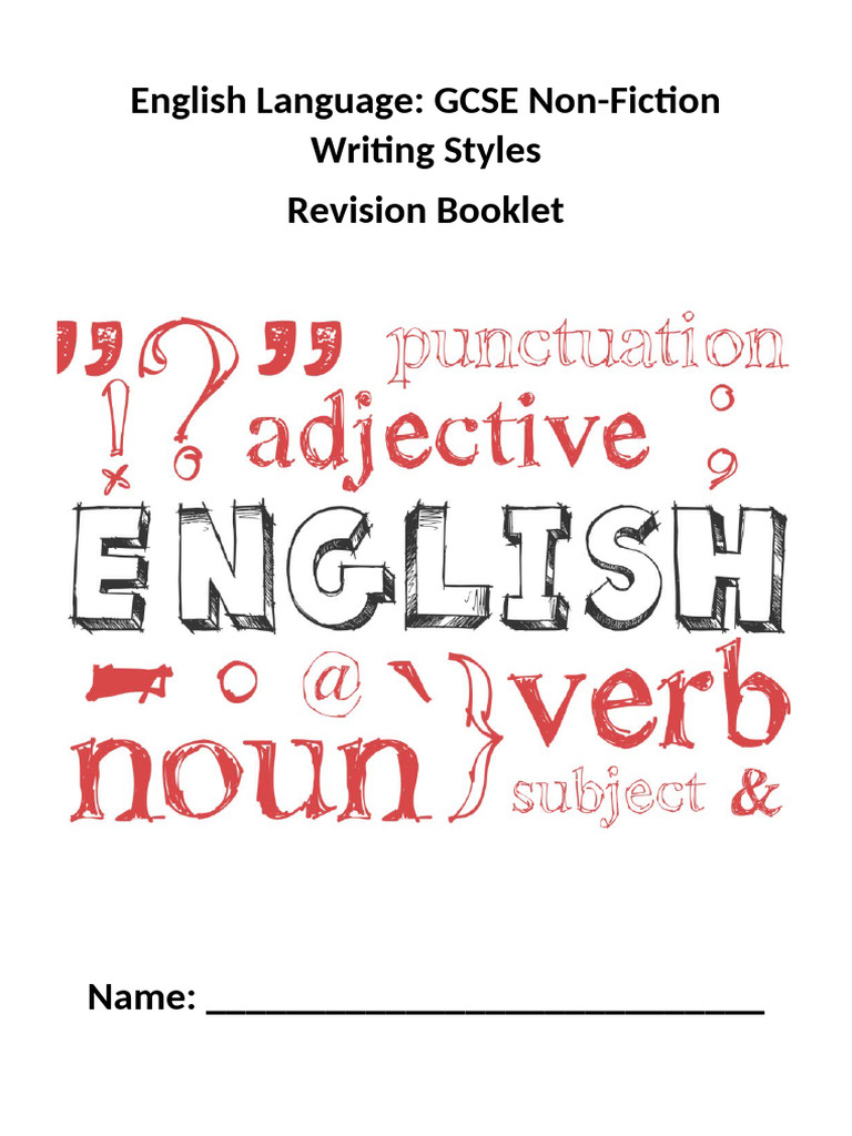GCSE Writing Styles Booklet | PDF | Jedi
