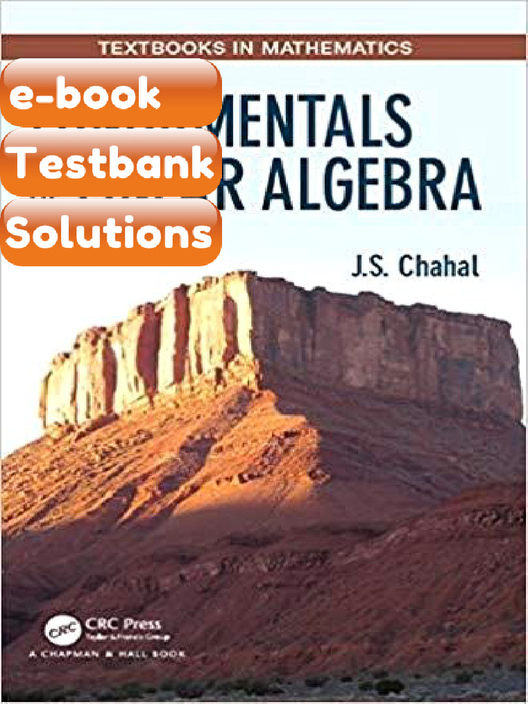 Testbank Fundamentals of Linear Algebra Textbooks in Mathematics ...
