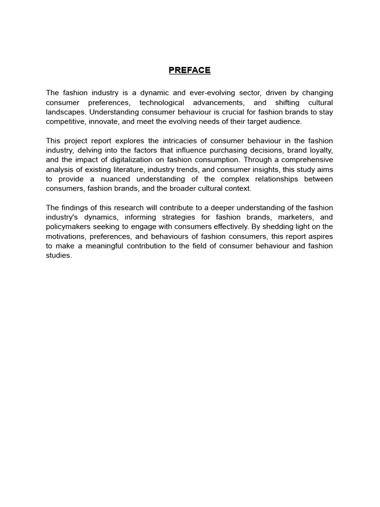 Consumer Behaviour Analysis in E-Commerce (Fashion Industry) | PDF ...