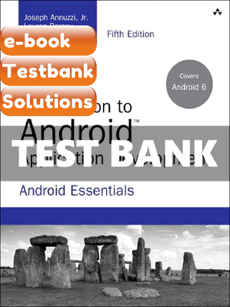 Testbank Introduction To Android Application Development Android ...