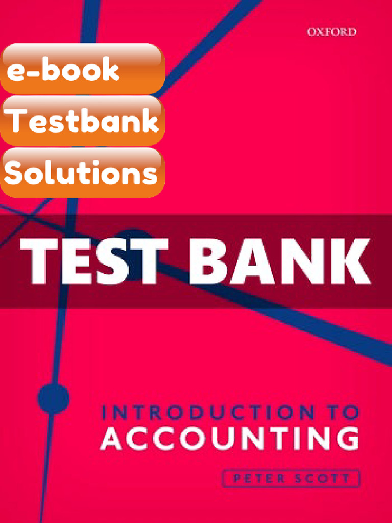 Testbank Introduction To Accounting 1st Edition Scott Download | PDF ...