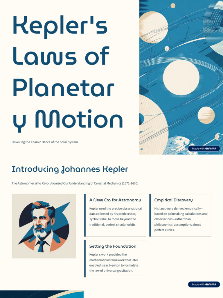 Keplers Laws of Planetary Motion | PDF | Orbit | Apsis