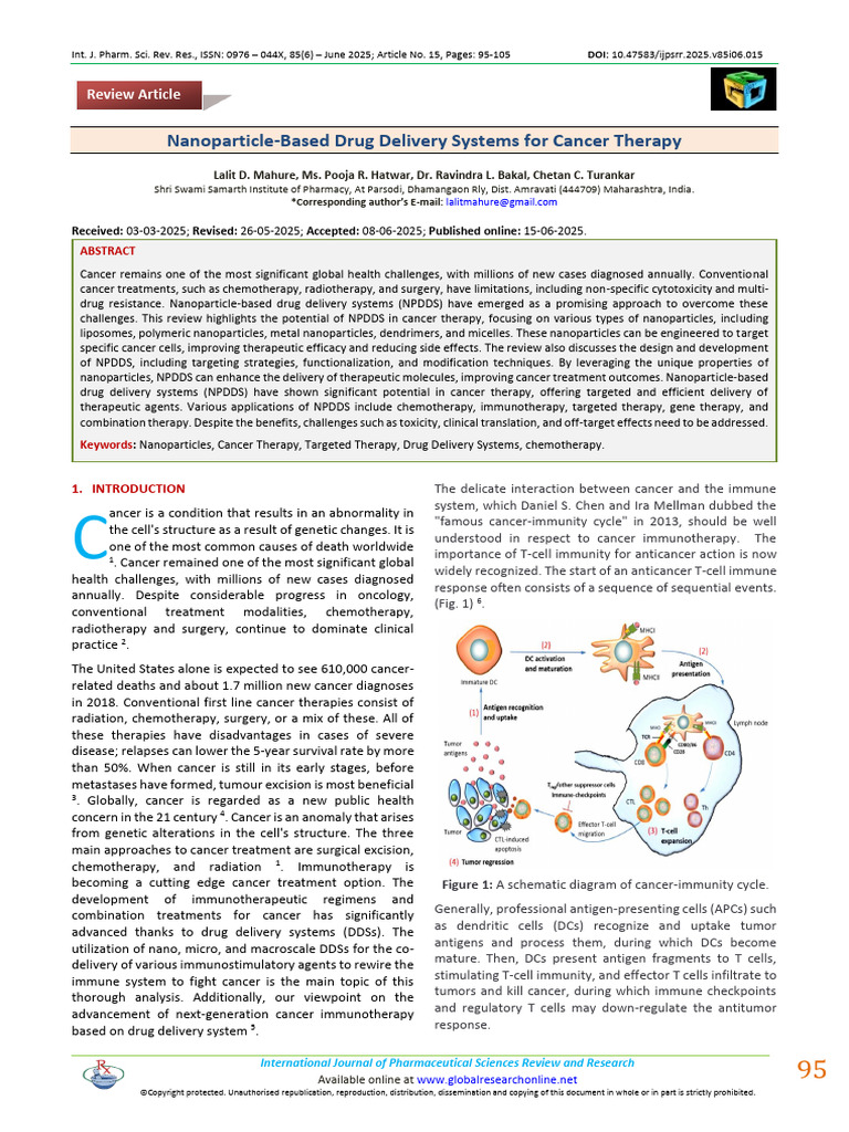 3-Nanoparticle-Based Drug Delivery Systems For Cancer Therapy, Lalit D ...