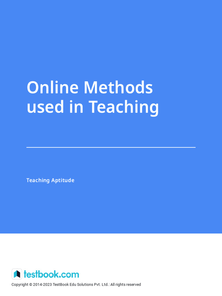 Online Methods Used in Teaching | PDF | Massive Open Online Course ...