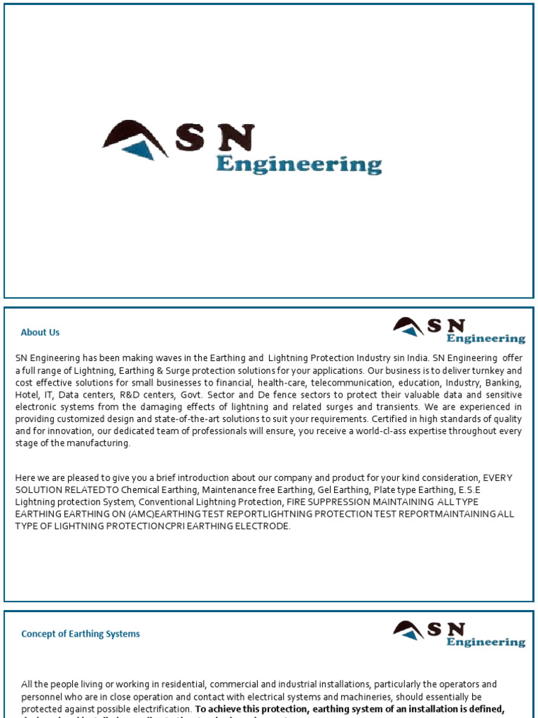 SN Engineering Profile | PDF | Electricity | Electrical Equipment