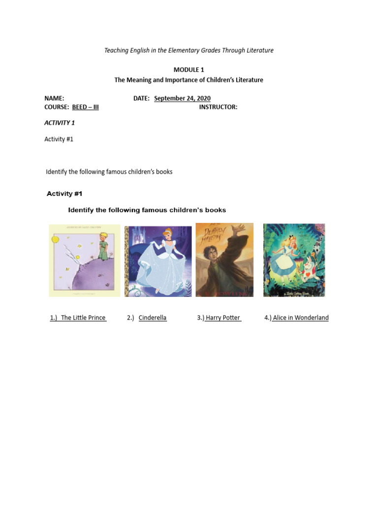Eng 3 Activity 1 - Answer | PDF