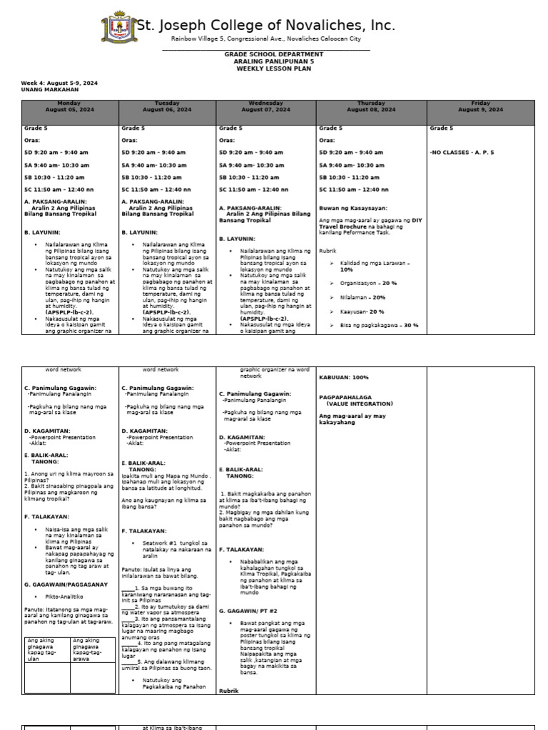 AP 5 Lesson Plan | PDF