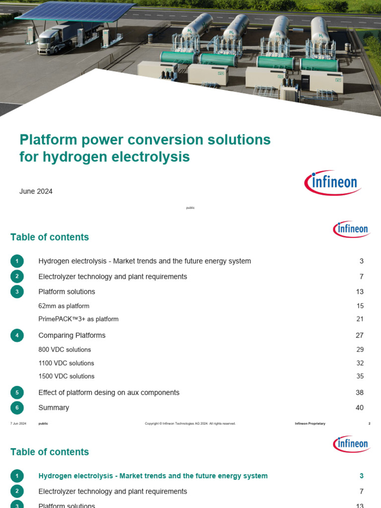 Infineon Platform Power Conversion Solutions For Hydrogen Electrolysis ...