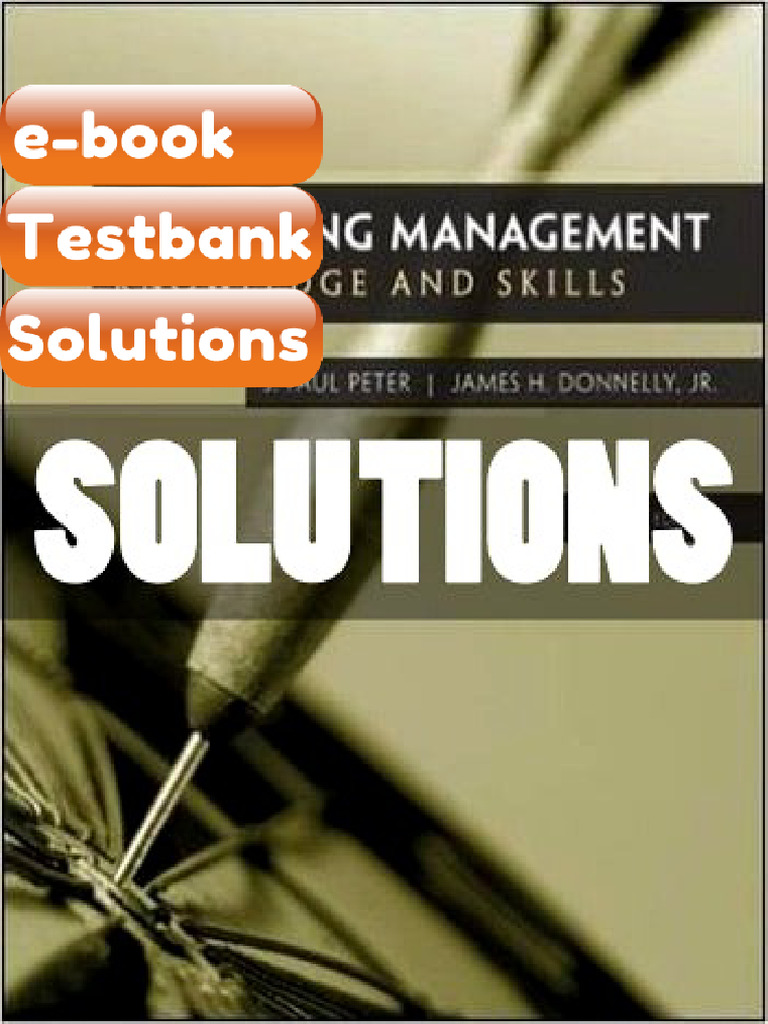 Testbank Marketing Management 11th Ed Peter Fast Download | PDF ...