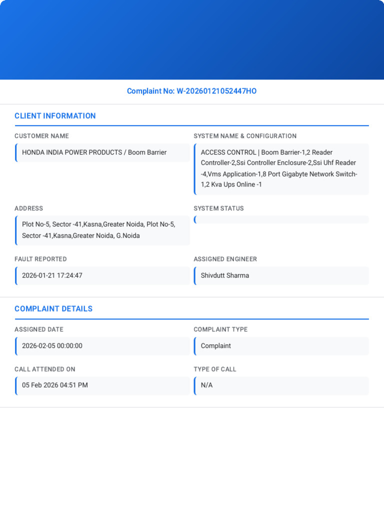 Complaint W-20260121052447HO Report-1 | PDF | Computer Engineering ...
