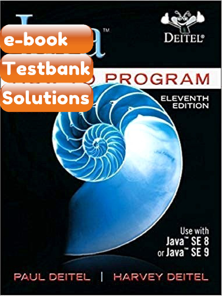 Testbank Java How To Program Early Objects 11th Edition by Paul J ...