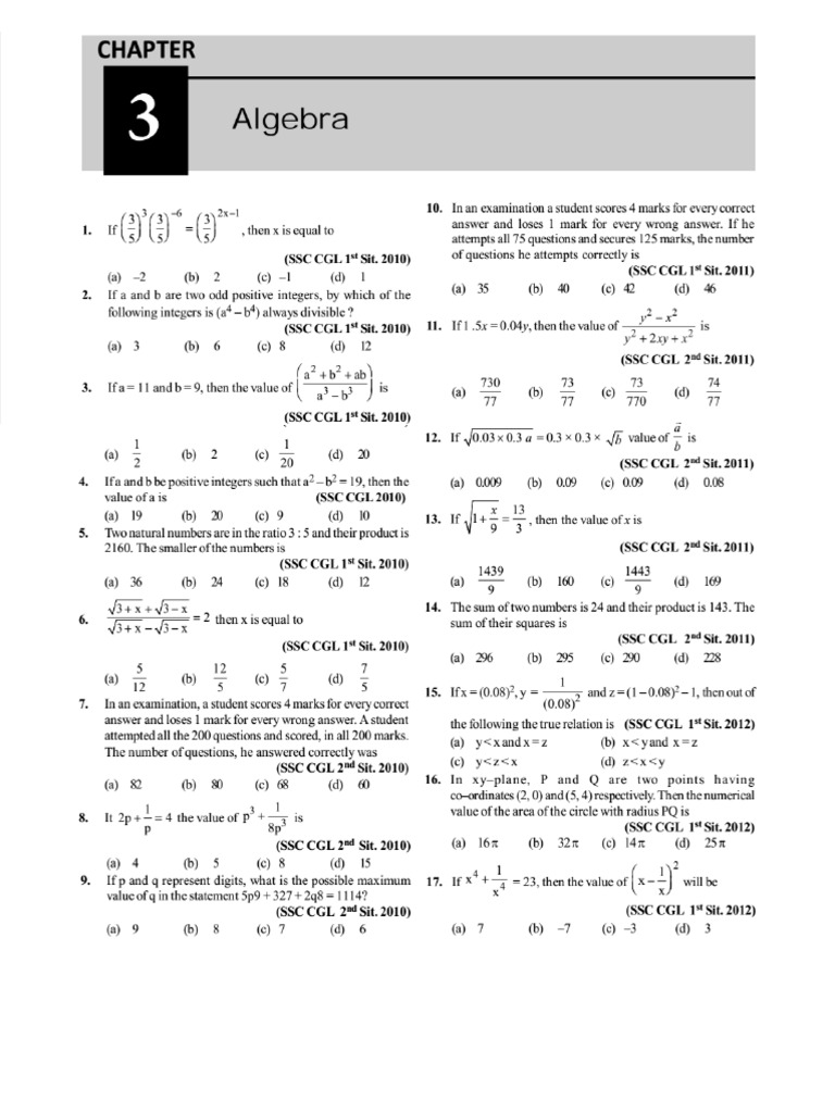 Algebra | PDF