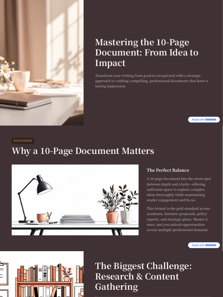 Mastering The 10 Page Document From Idea | PDF | Human Communication