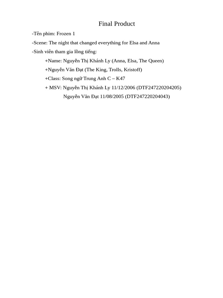 Final Product | PDF