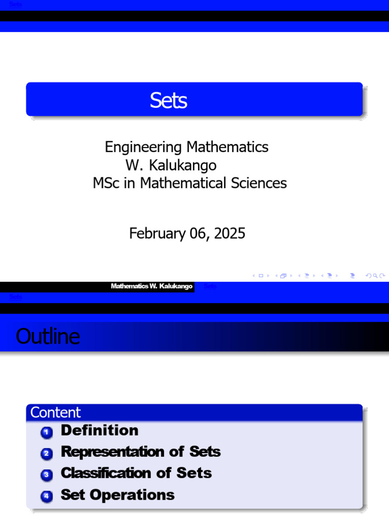 Set Theory Lecture Class Notes | PDF | Set (Mathematics) | Empty Set