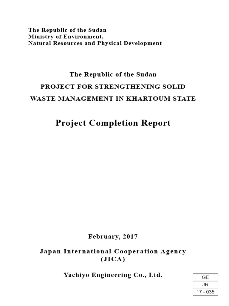 Sample Complation Report | PDF | Waste Management | Waste