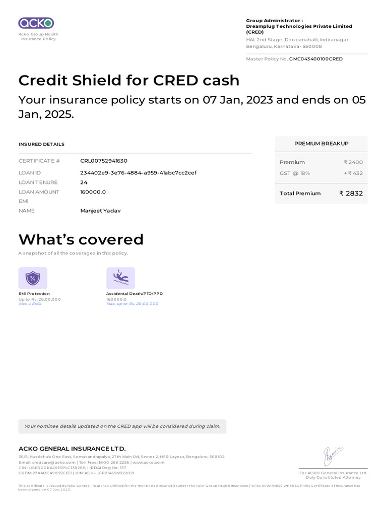 Credit Shield For CRED Cash: Your Insurance Policy Starts On 07 Jan ...