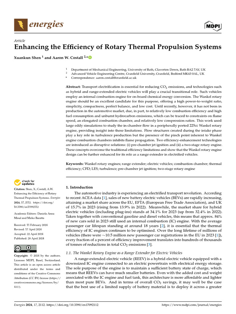 Enhancing The Efficiency of Rotary Thermal | PDF | Engines | Combustion