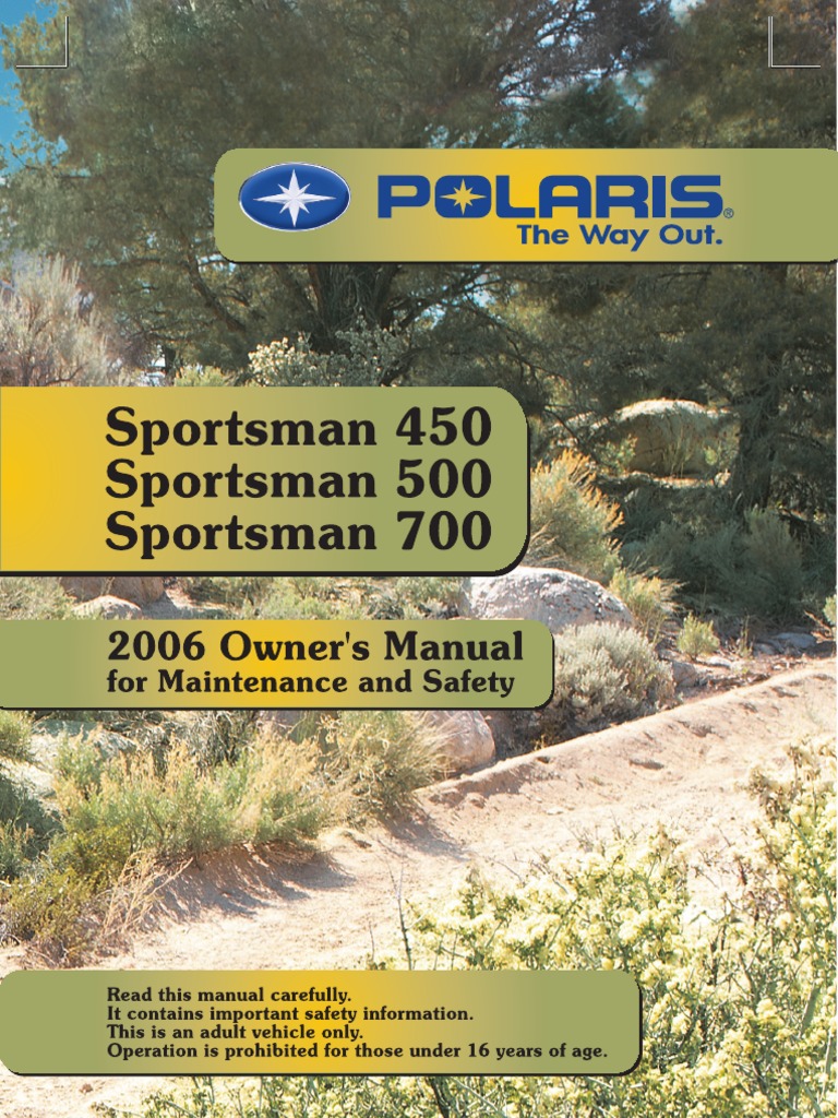 Polaris Sportsman 700 Owners Manual