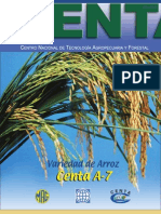 CENTA. Boletín Técnico Del Cultivo de Arroz CENTA A-7