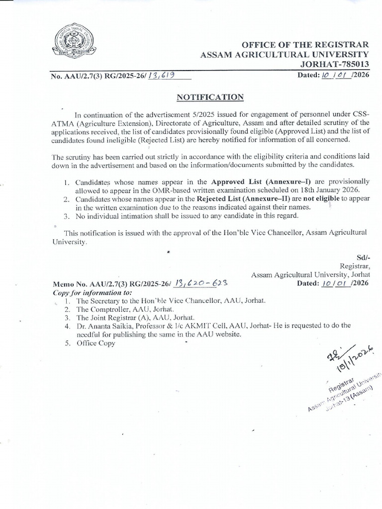 ATMA Notification | PDF