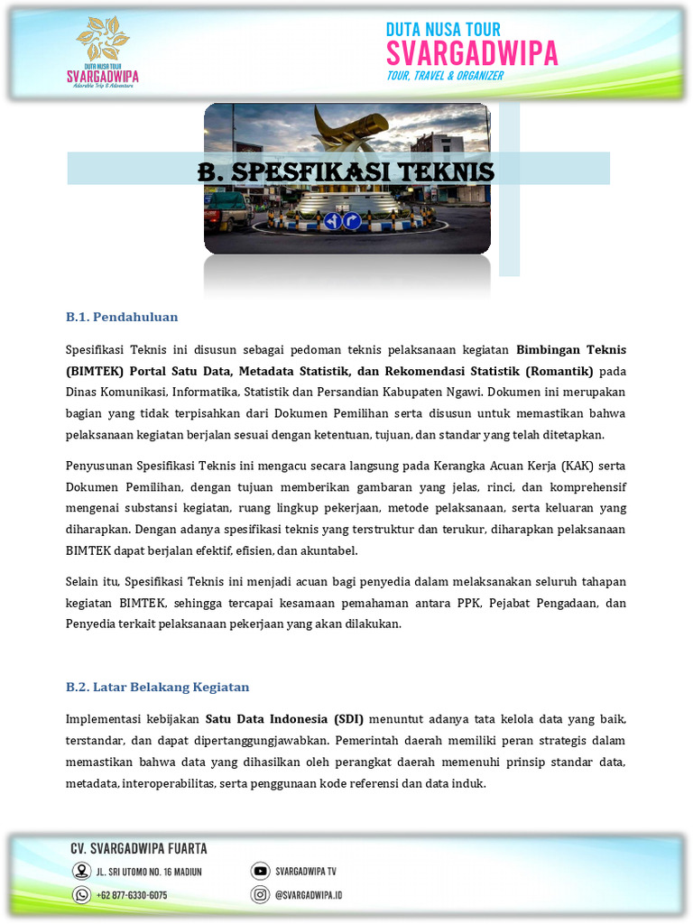 02 Spesifikasi Teknis | PDF