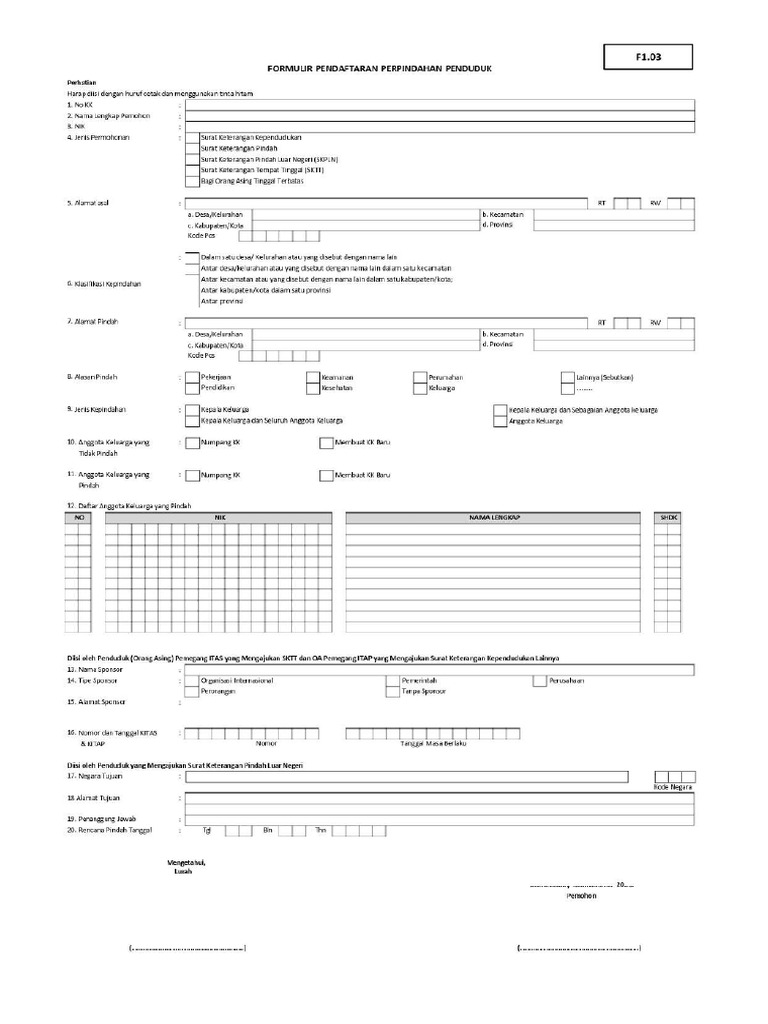 Form F.103 | PDF