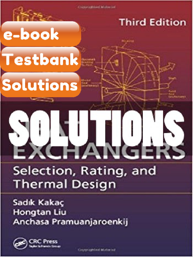 Testbank Heat Exchangers Selection Rating and Thermal Design 3rd ...