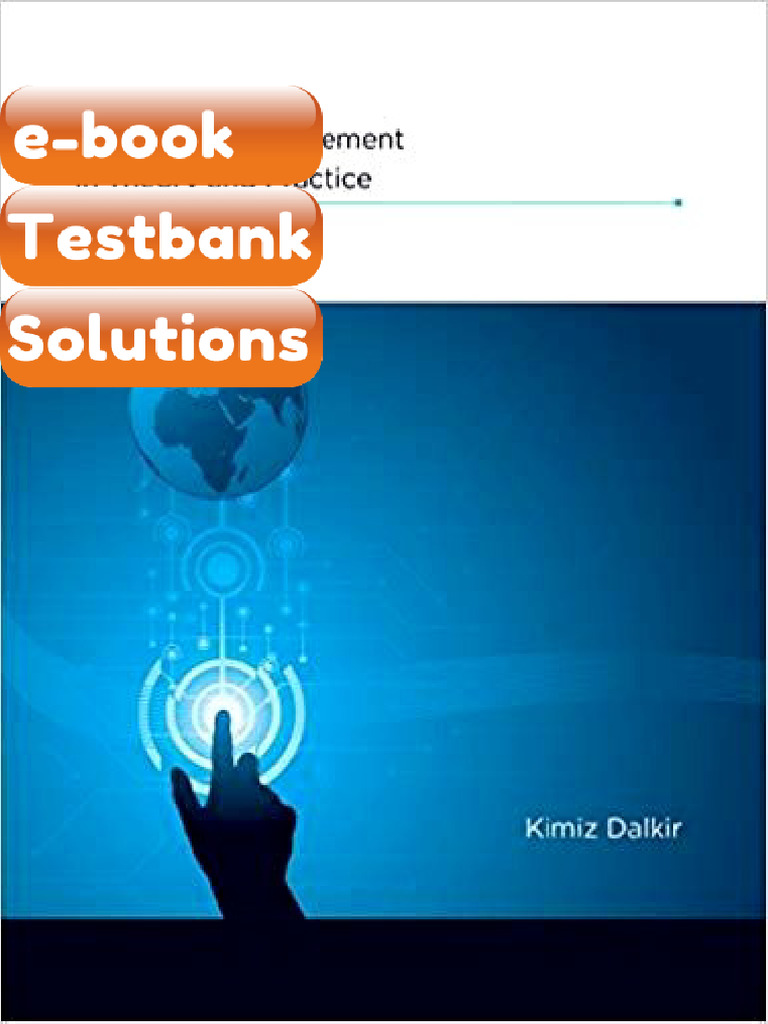 Testbank Knowledge Management in Theory and Practice 3rd Edition ...