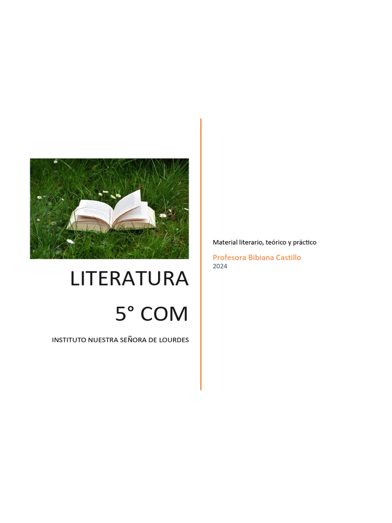 Cuadernillo Literatura 5to 2024 INSL $12300 11-03-24 | PDF