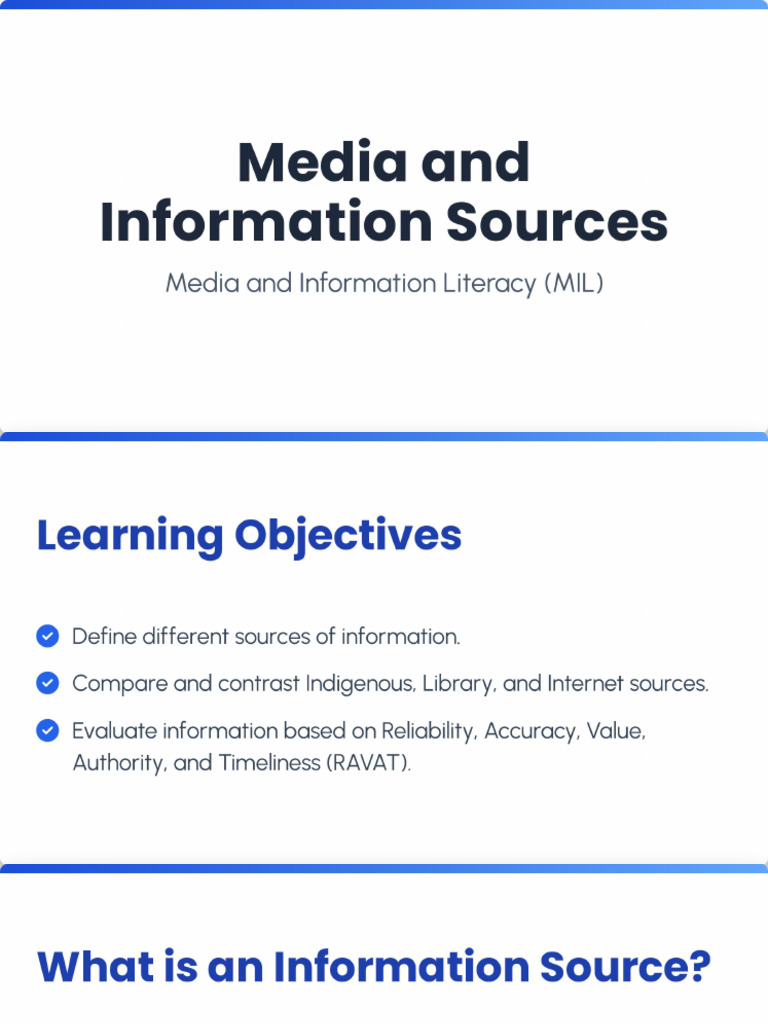 Media and Information Sources | PDF